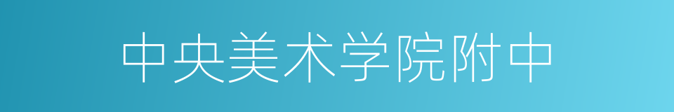 中央美术学院附中的同义词