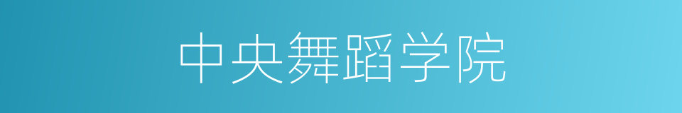 中央舞蹈学院的同义词