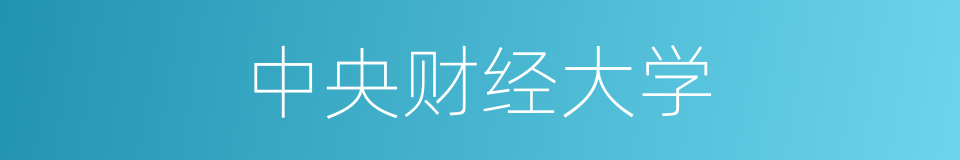 中央财经大学的同义词
