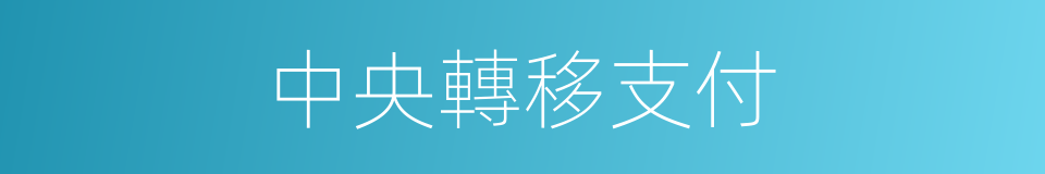 中央轉移支付的同義詞