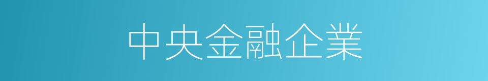 中央金融企業的同義詞