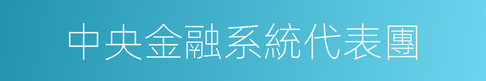 中央金融系統代表團的同義詞