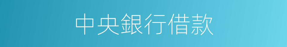 中央銀行借款的同義詞