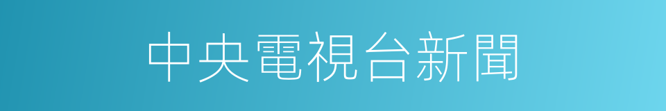 中央電視台新聞的同義詞