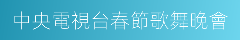 中央電視台春節歌舞晚會的同義詞