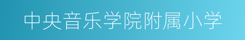 中央音乐学院附属小学的同义词