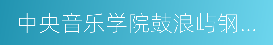 中央音乐学院鼓浪屿钢琴学校的同义词