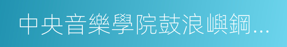 中央音樂學院鼓浪嶼鋼琴學校的同義詞