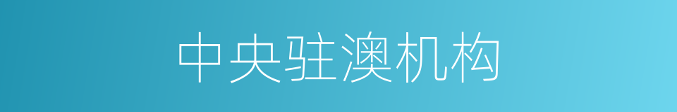 中央驻澳机构的同义词