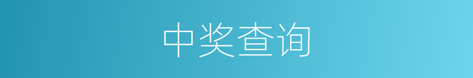 中奖查询的同义词