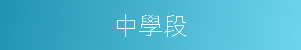 中學段的同義詞