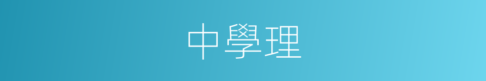 中學理的同義詞