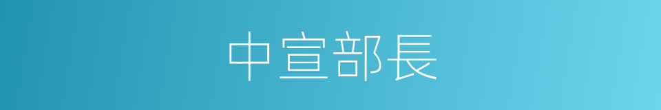 中宣部長的同義詞