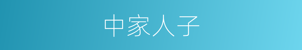 中家人子的同义词