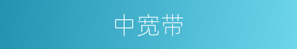 中宽带的同义词