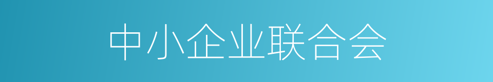 中小企业联合会的同义词