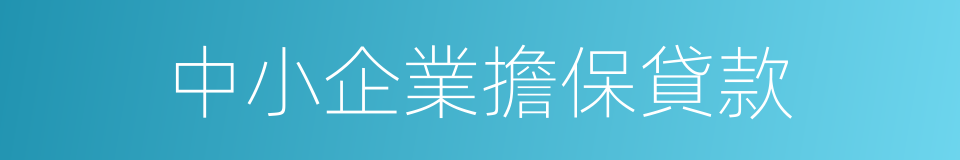 中小企業擔保貸款的同義詞