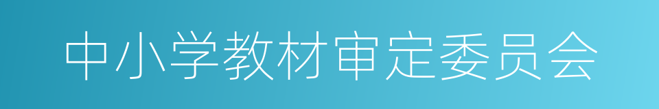 中小学教材审定委员会的同义词