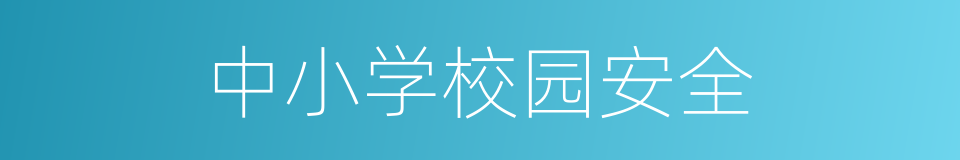 中小学校园安全的同义词