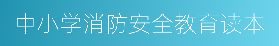 中小学消防安全教育读本的同义词