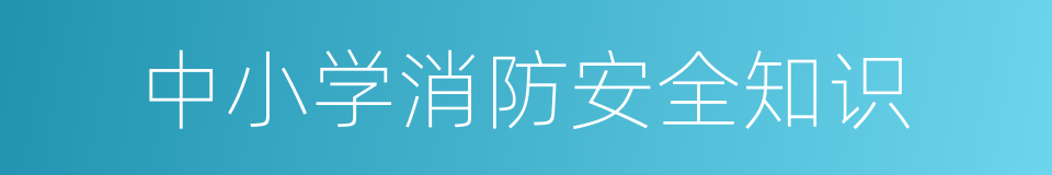 中小学消防安全知识的同义词