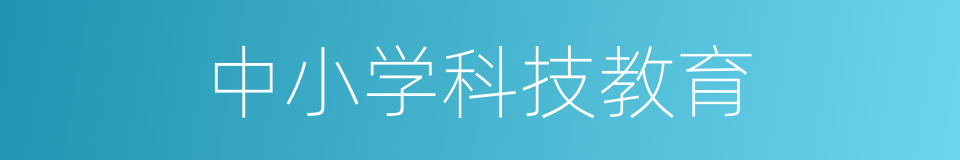 中小学科技教育的同义词
