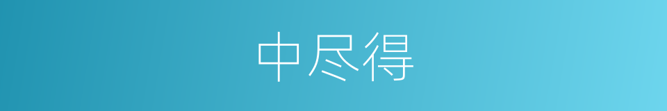 中尽得的同义词