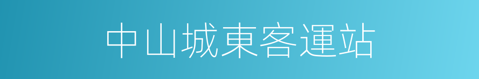 中山城東客運站的同義詞