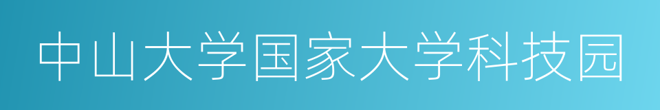 中山大学国家大学科技园的同义词