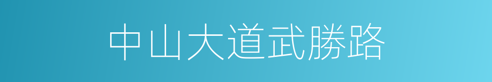 中山大道武勝路的同義詞