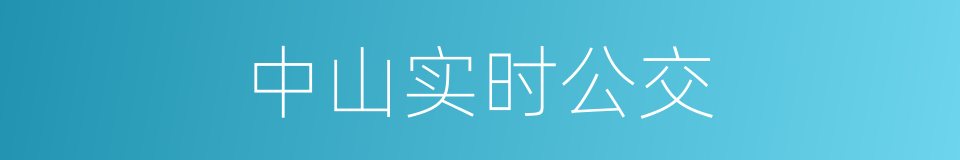 中山实时公交的同义词