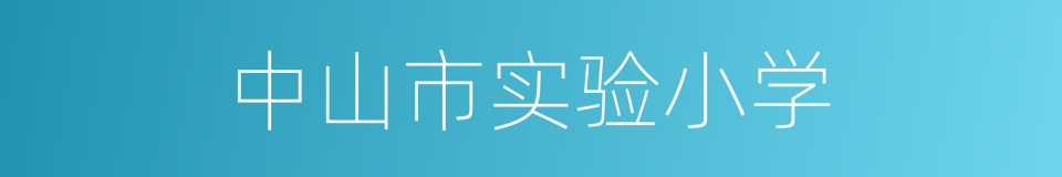 中山市实验小学的同义词