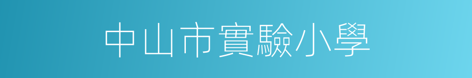 中山市實驗小學的同義詞