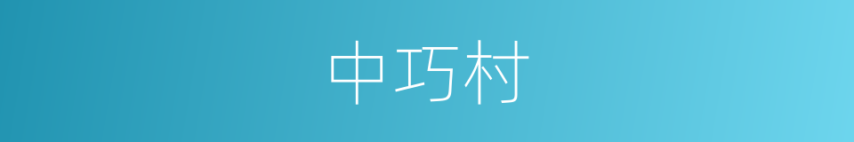 中巧村的同义词