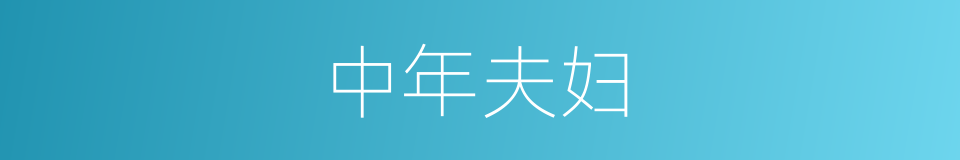 中年夫妇的同义词