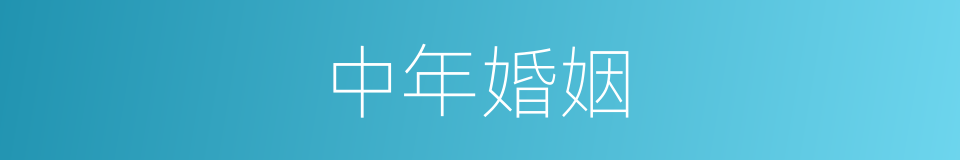 中年婚姻的同义词
