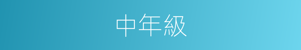 中年級的同義詞