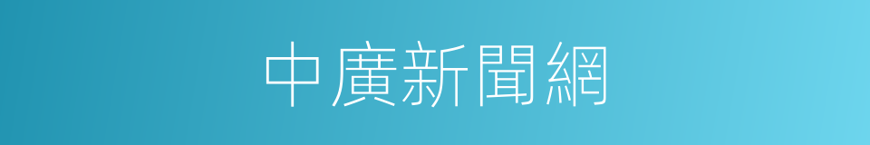 中廣新聞網的同義詞