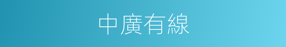 中廣有線的同義詞