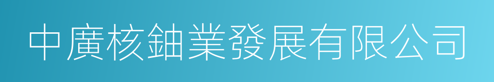 中廣核鈾業發展有限公司的同義詞