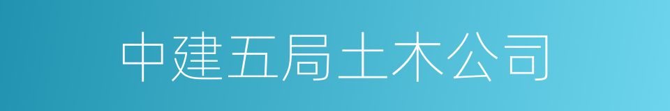 中建五局土木公司的同义词