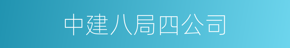 中建八局四公司的同义词