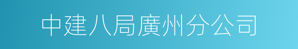 中建八局廣州分公司的同義詞