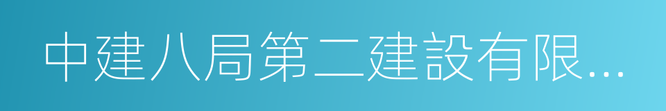 中建八局第二建設有限公司的同義詞