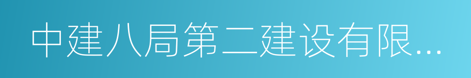 中建八局第二建设有限公司的同义词