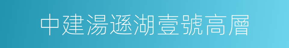 中建湯遜湖壹號高層的同義詞