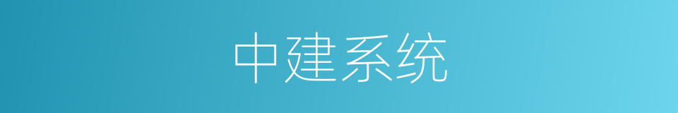 中建系统的同义词