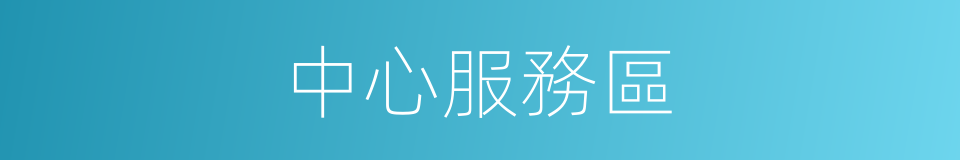 中心服務區的同義詞