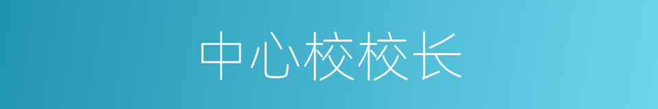 中心校校长的同义词