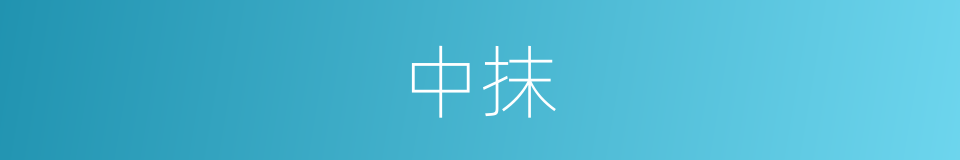 中抹的同义词